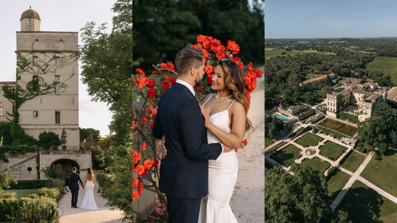 Mila and Henri get married at Château de Pondres (South of France)