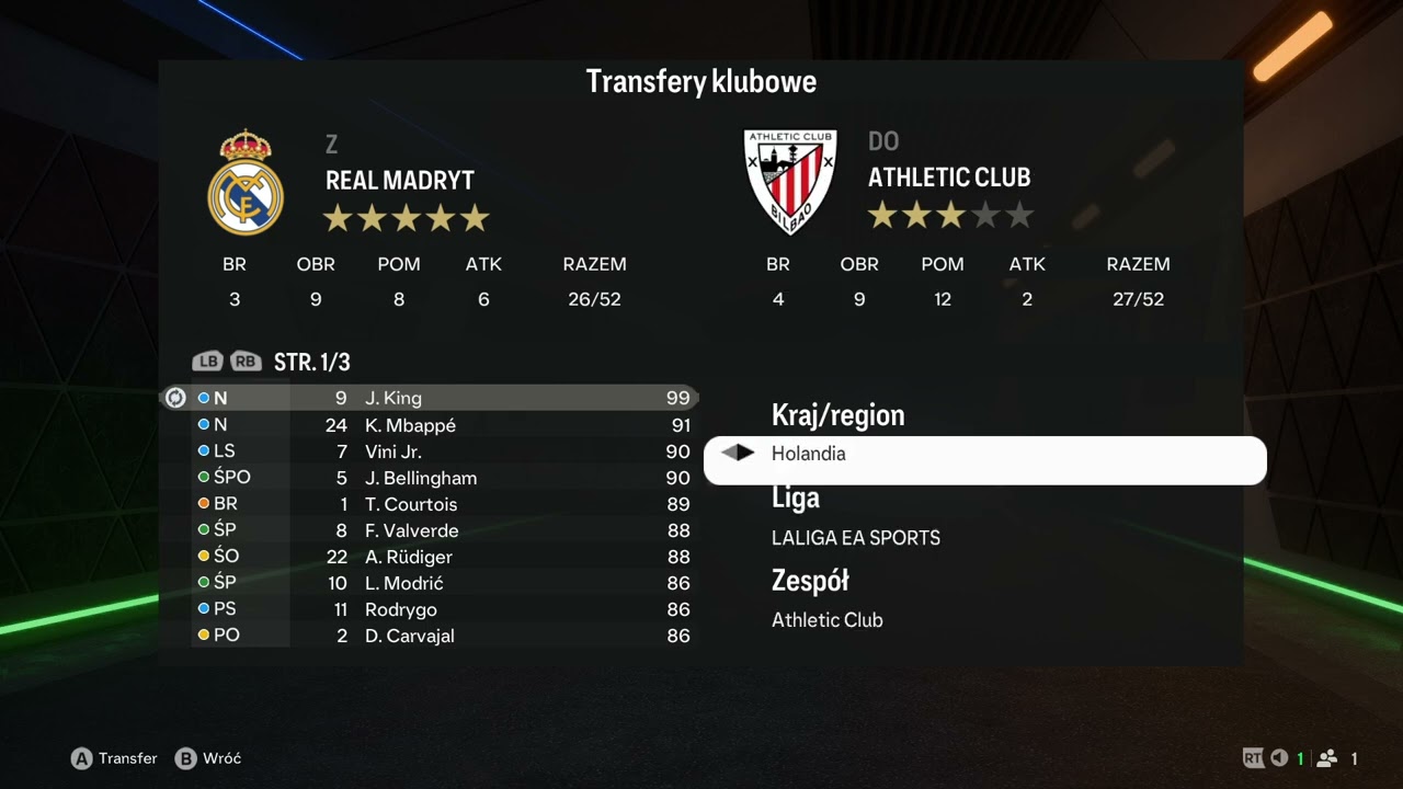 EA FC 25: Jak przenieść piłkarza do innej drużyny (transfer zawodnika)