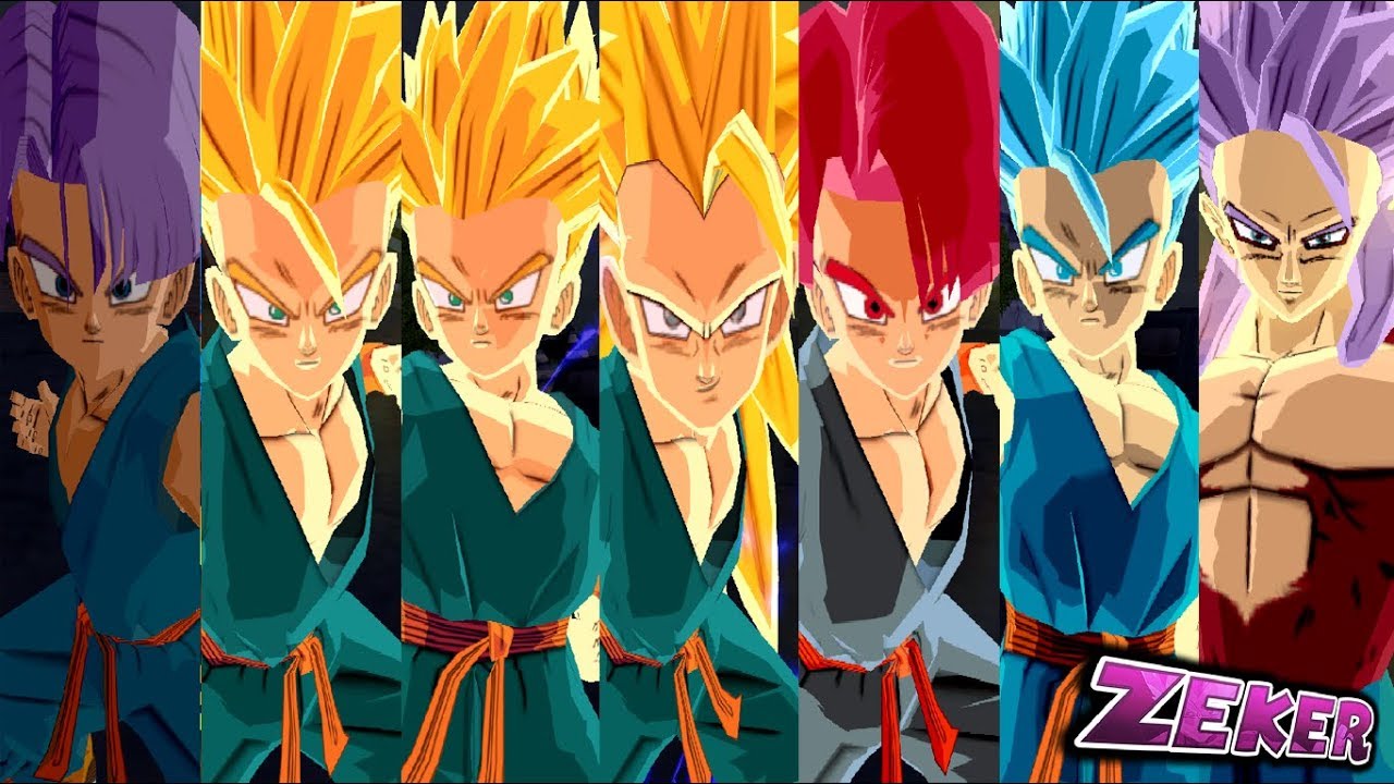 Kid Trunks SSJ,SSJ2,SSJ3,SSJ4,SSJGod,SSJBlue | Dragon Ball Z Budokai Tenkaichi 3
