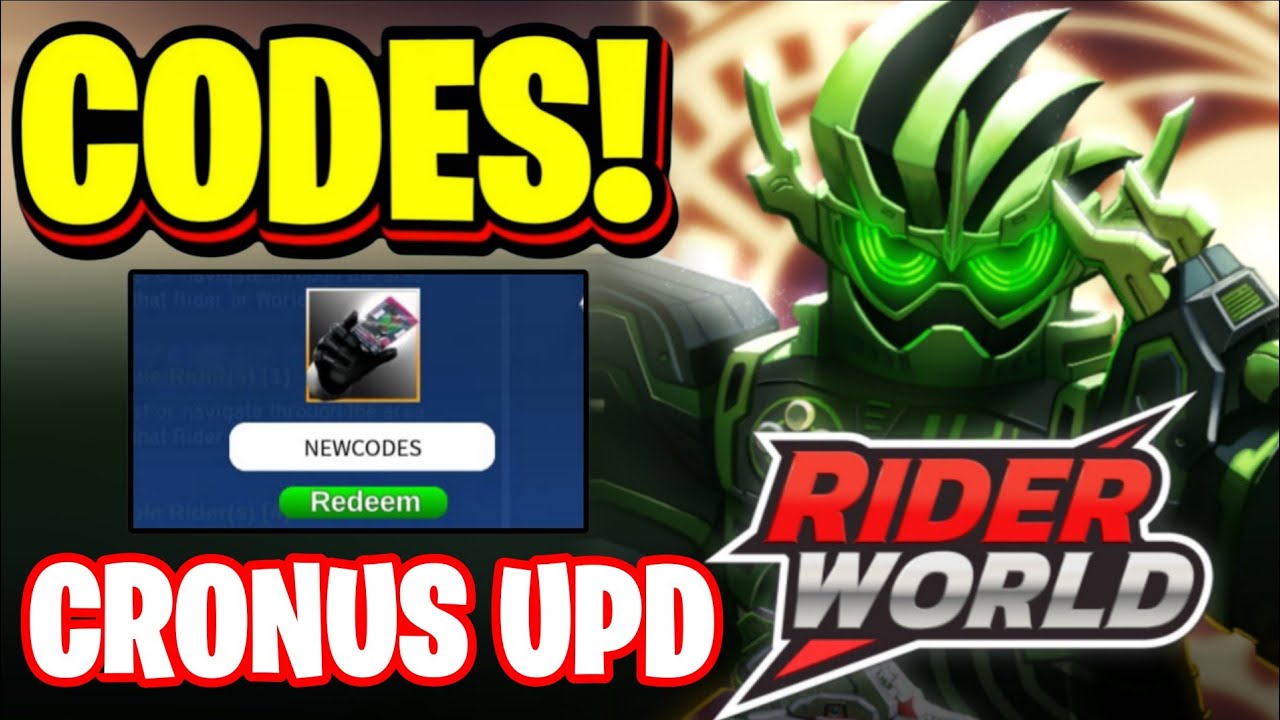 *NEW* ALL WORKING CRONUS UPDATE CODES FOR RIDER WORLD! ROBLOX RIDER WORLD CODES
