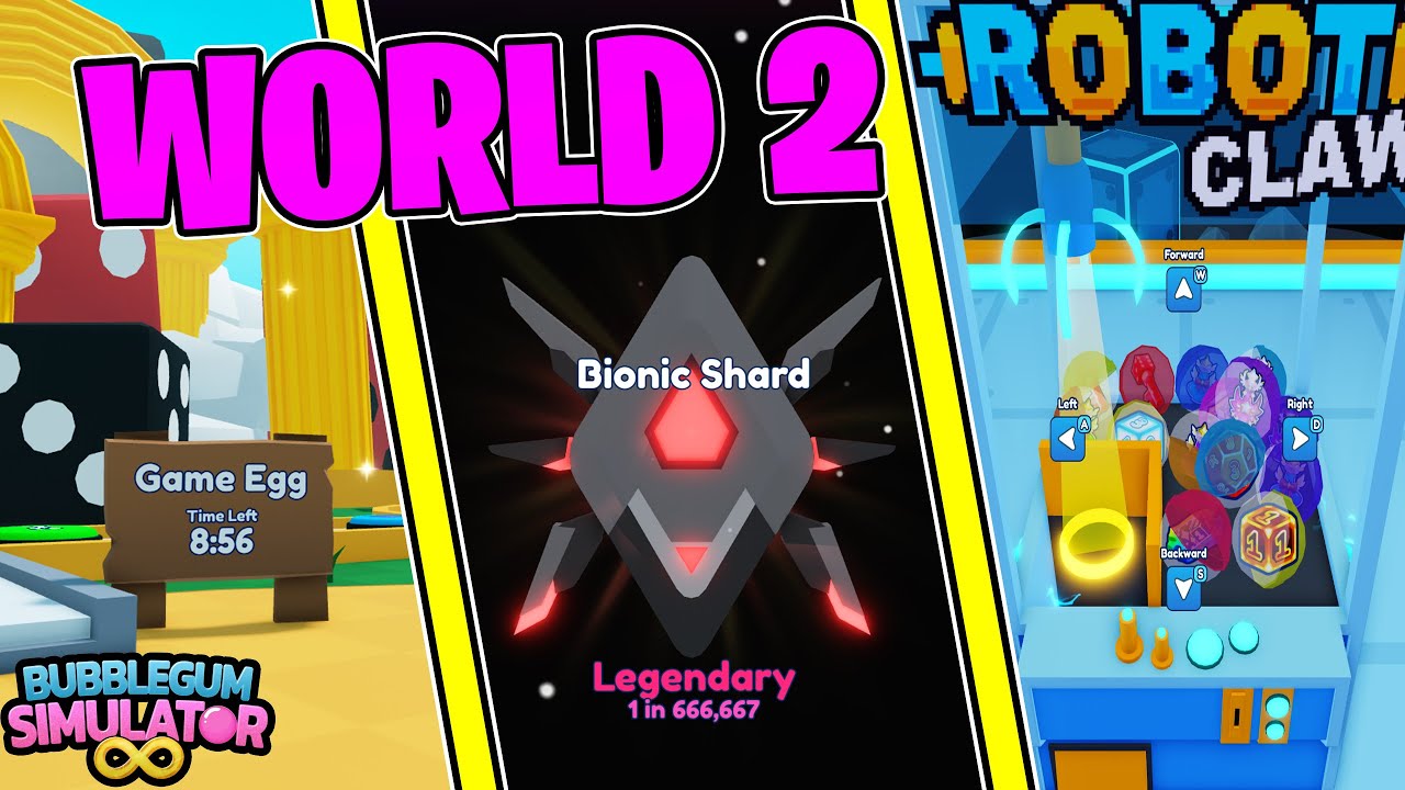 EVERYTHING *NEW* in Minigame Paradise World 2! Bubble Gum Simulator Infinity