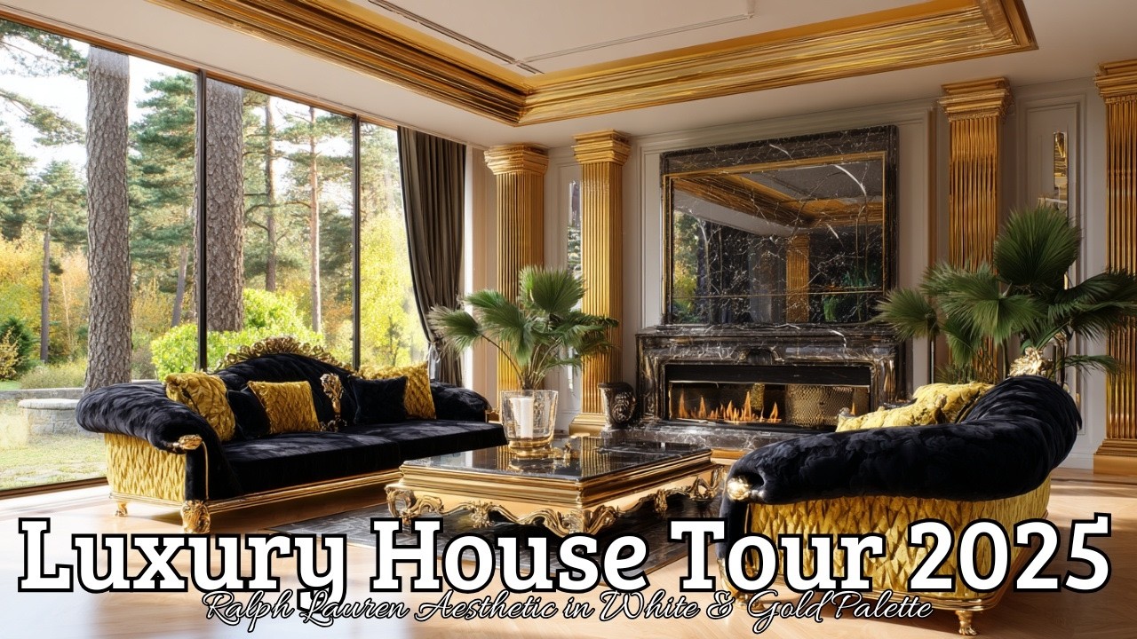 Luxury House Tour 2025:  Ralph Lauren Aesthetic in White & Gold Palette