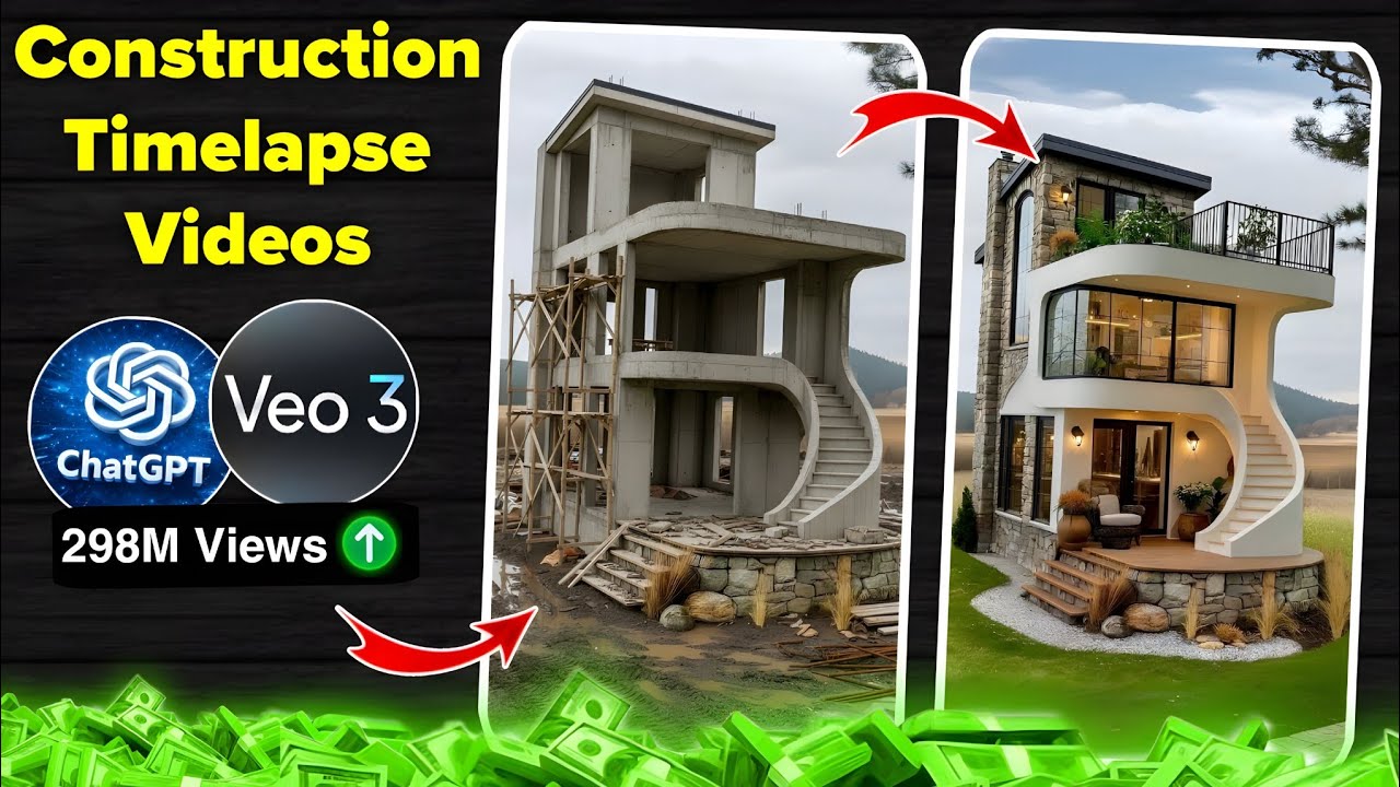 Create Viral Construction Timelapse Videos with AI (100% FREE) | New AI Trend