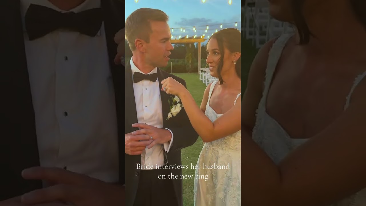 Bride interviews husband after wedding 🥺 #weddingcontent #content #weddingcontentcreator