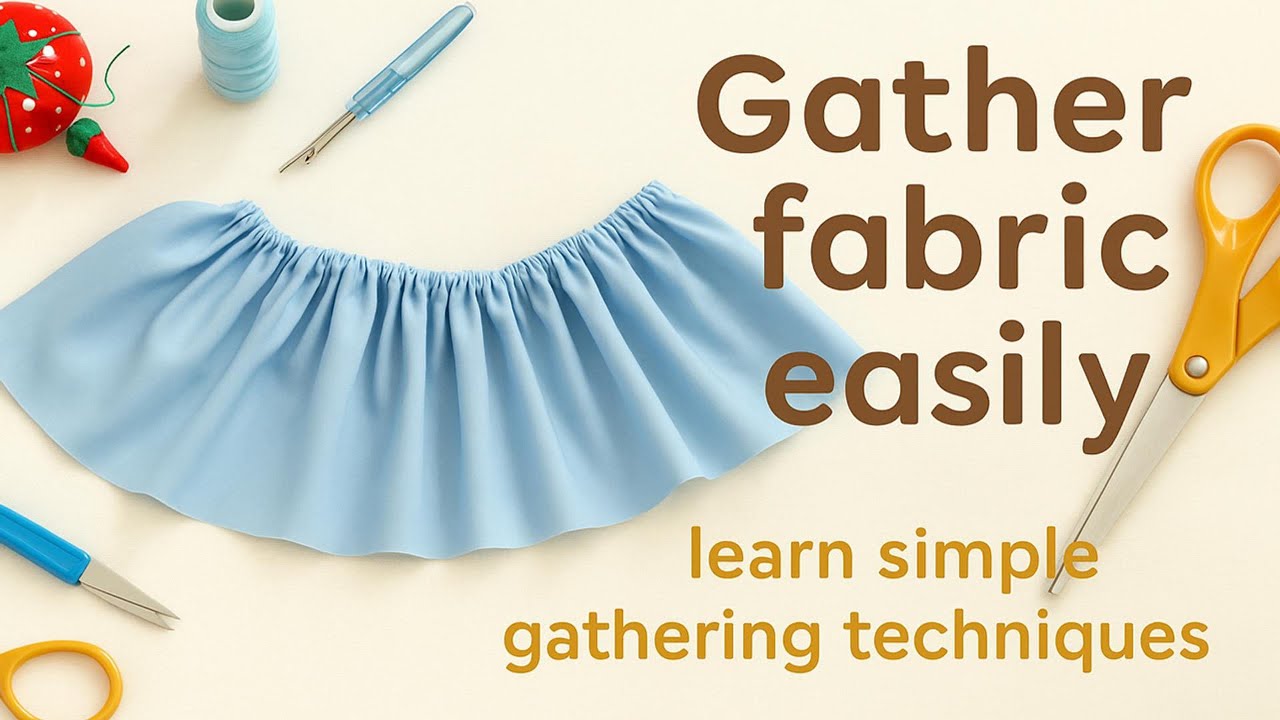 How to Gather Fabric- Easy Sewing Tutorial for Beginners
