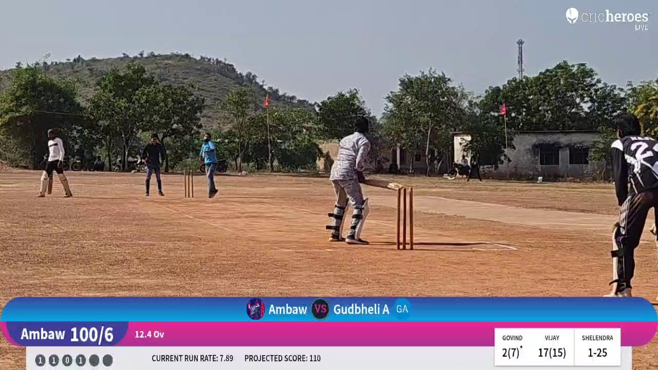 Gudbheli A vs Ambaw Live Cricket Match | Balaguda Cricket Tournament  Live - Sardar Patel Cricket S