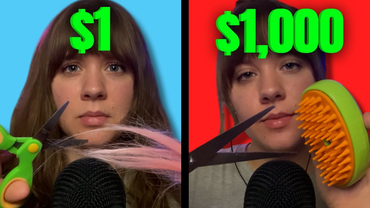Стрижка за 1 доллар против стрижки за 1000 долларов (ASMR)