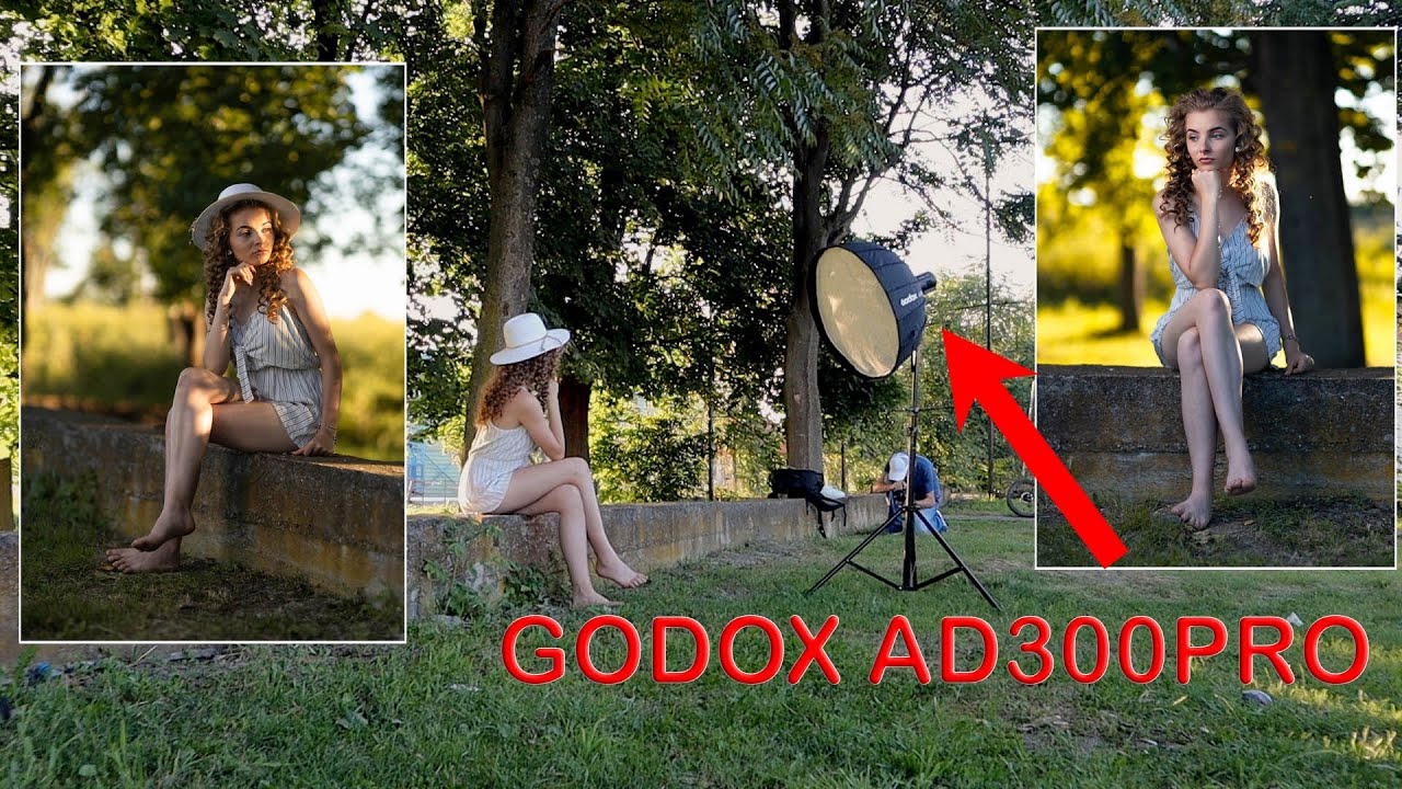 Summer Outdoor Portrait waiting for the golden hours   AD300PRO with AD S65W softbox