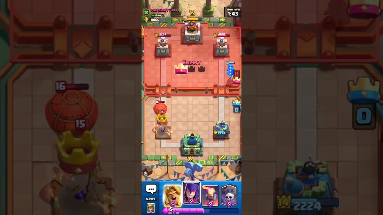 I used most worst deck in clash royale 