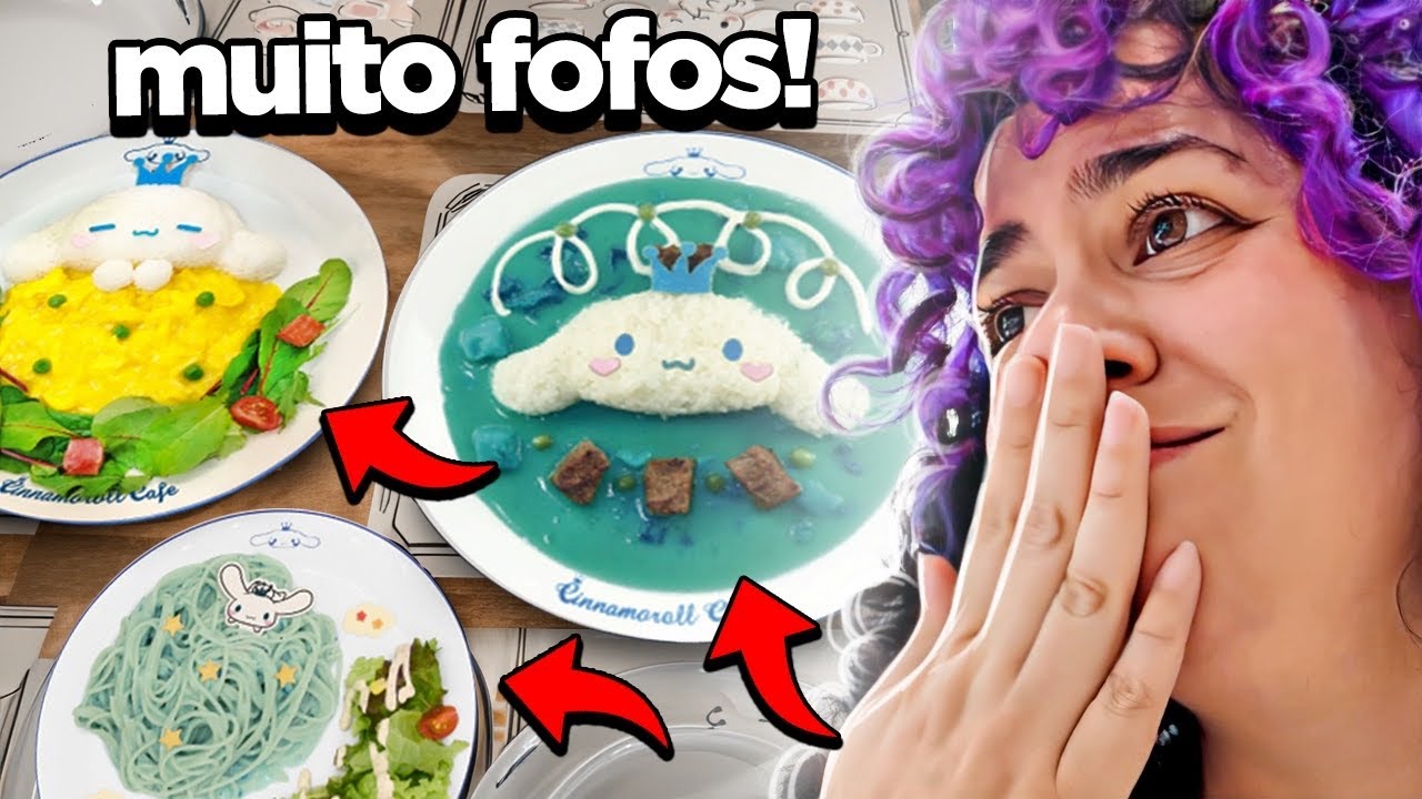 Comidas FOFAS e Macarrão AZUL no Cinnamoroll Café: Você Não Vai Acreditar! - Nunca Te Pedi Nada