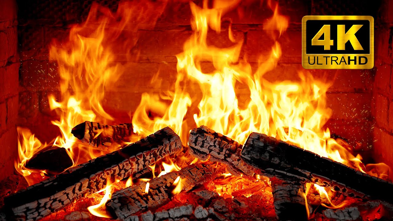 🔥 4K Fireplace | Cozy Burning Logs & Relaxing Fire Sounds for Sleep