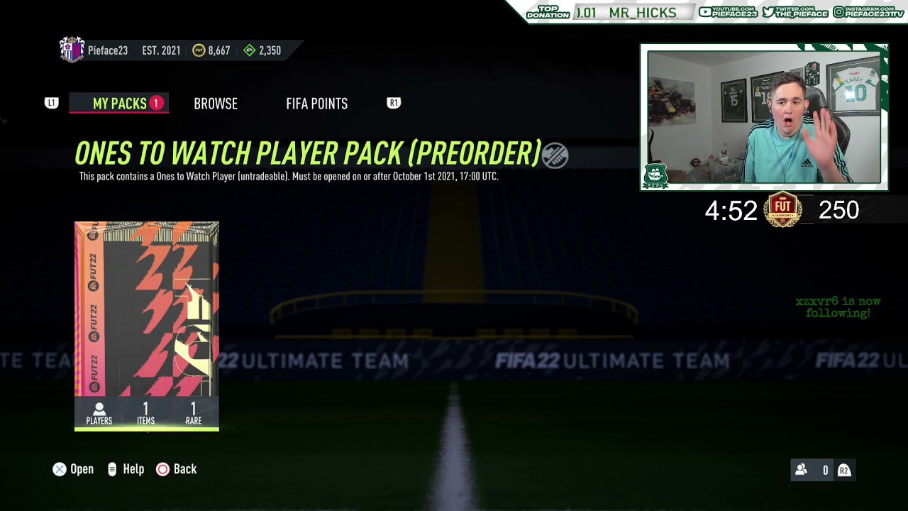 DON'T OPEN YOUR ONES TO WATCH PACK ON FIFA 22!!!