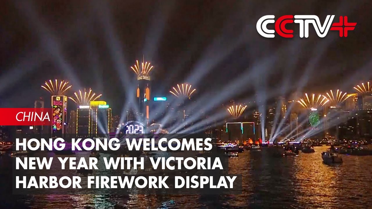 Hong Kong Welcomes New Year with Victoria Harbor Firework Display