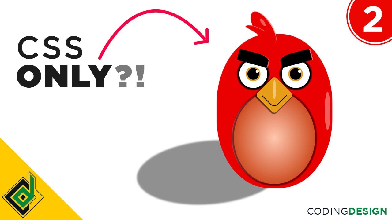 Drawing Angry Bird | CSS Speed Art Animation | EP 02