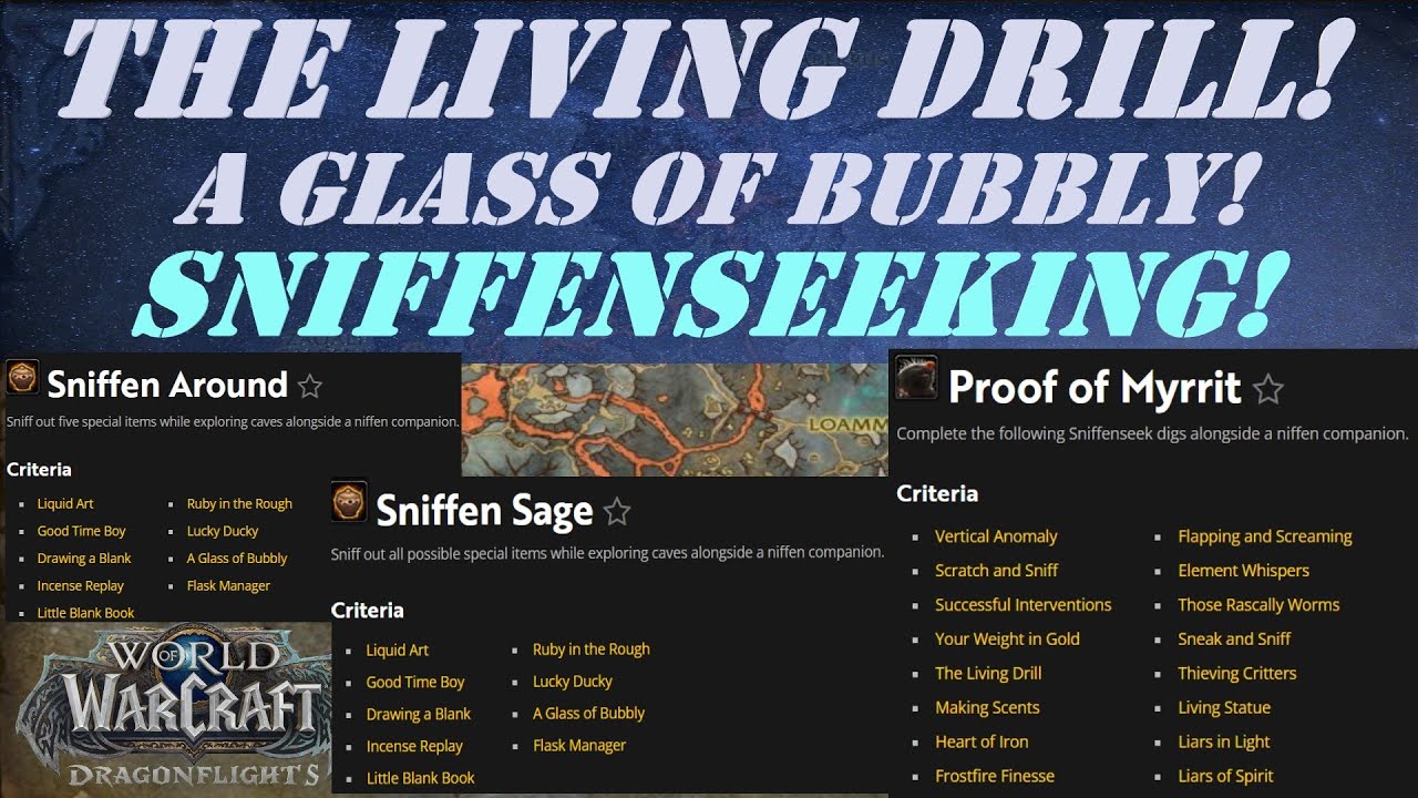 The Living Drill! Sniffenseeking Dig | A Glass of Bubbly! Wow Quest