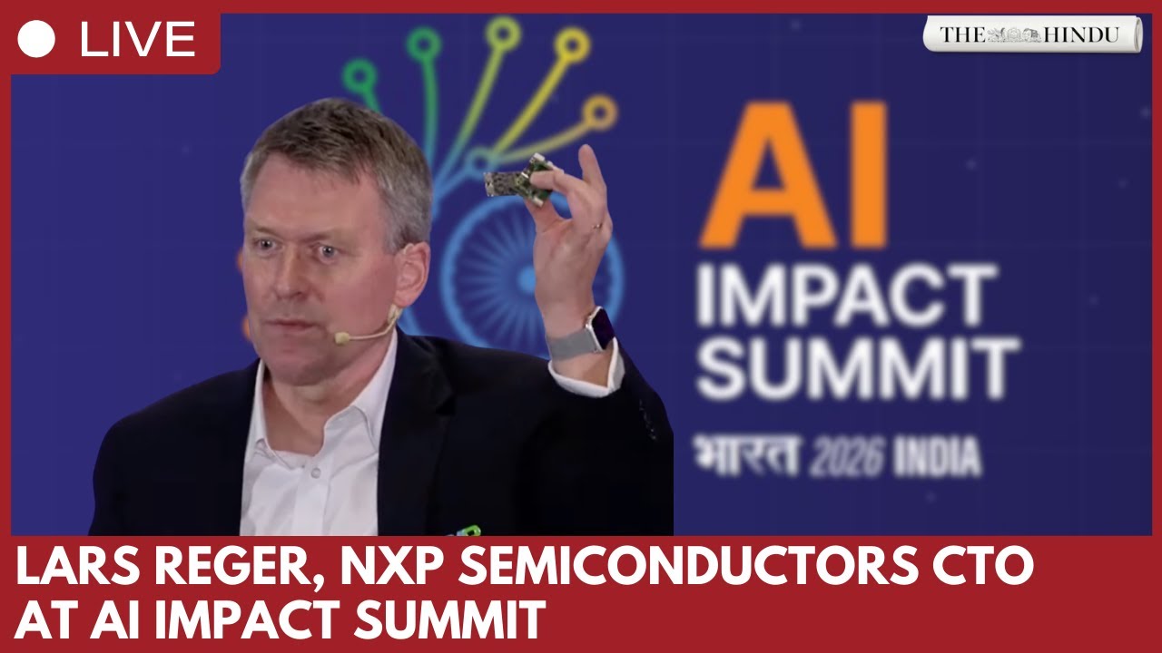 Lars Reger, NXP Semiconductors CTO, speaks at India AI Impact Summit in New Delhi