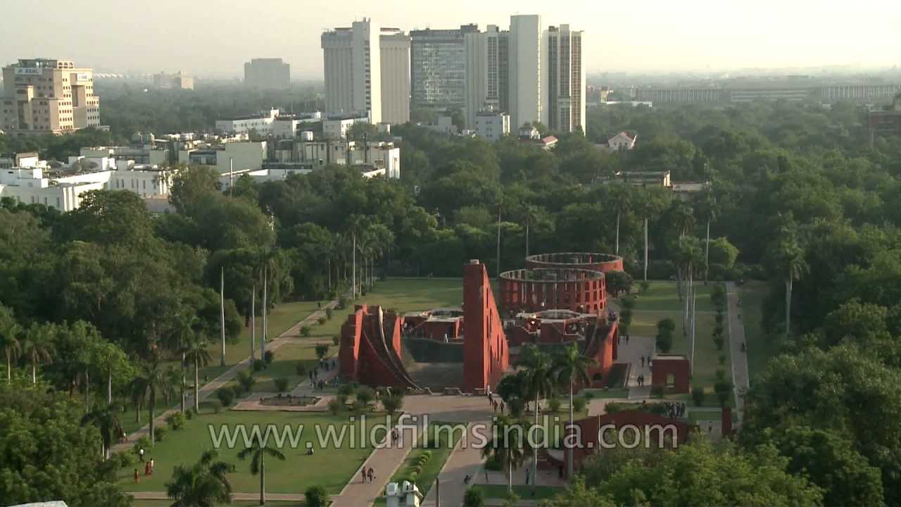 Aerial view of Jantar Mantar, Delhi