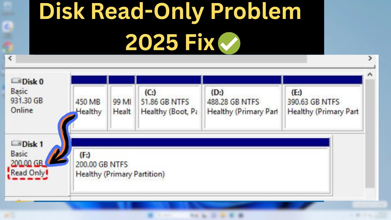 ✅2025 Fix- Disk Read-Only Problem, Change Read-Only to Read-Write Drive