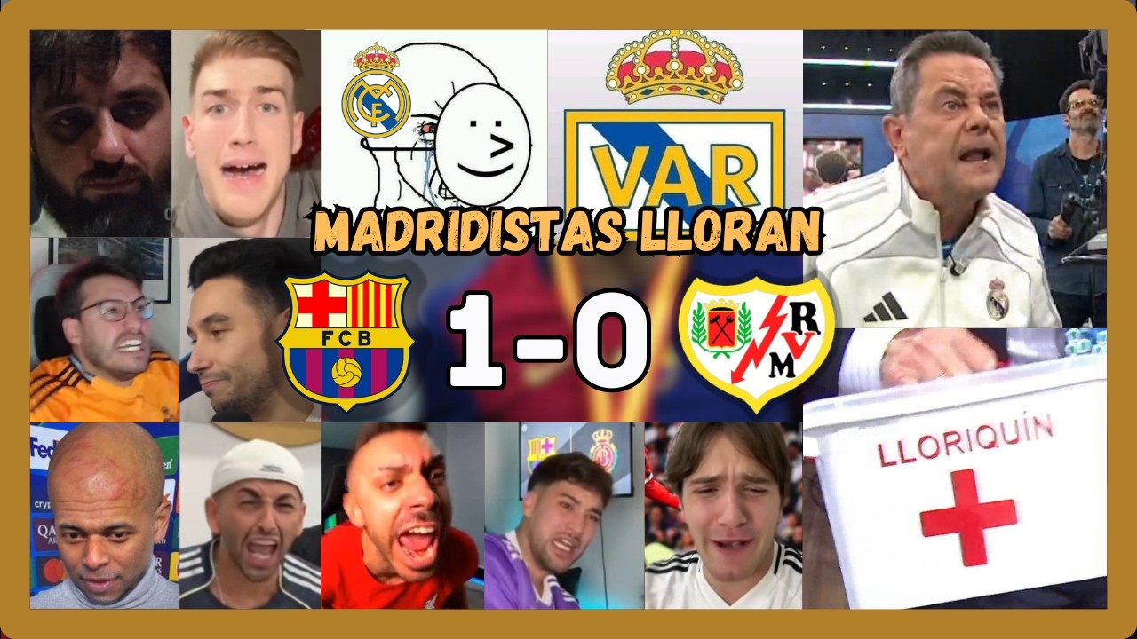 🤣🔥LOS MEJORES LLOROS MADRIDISTAS EN EL BARCELONA 1 RAYO VALLECANO 0 (BARCELONA L&Iacute;DER)