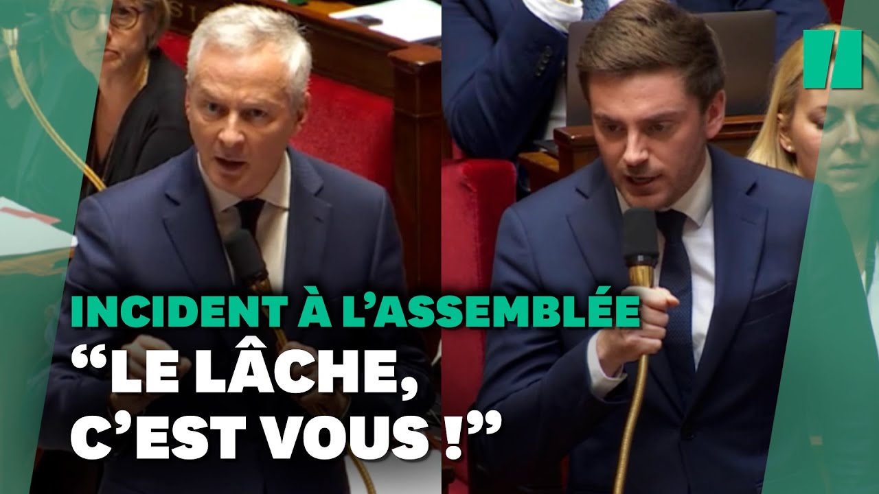 Le d&eacute;put&eacute; RN Alexandre Loubet qualifie de &laquo; l&acirc;che &raquo; Bruno Le Maire, qui r&eacute;clame des excuses