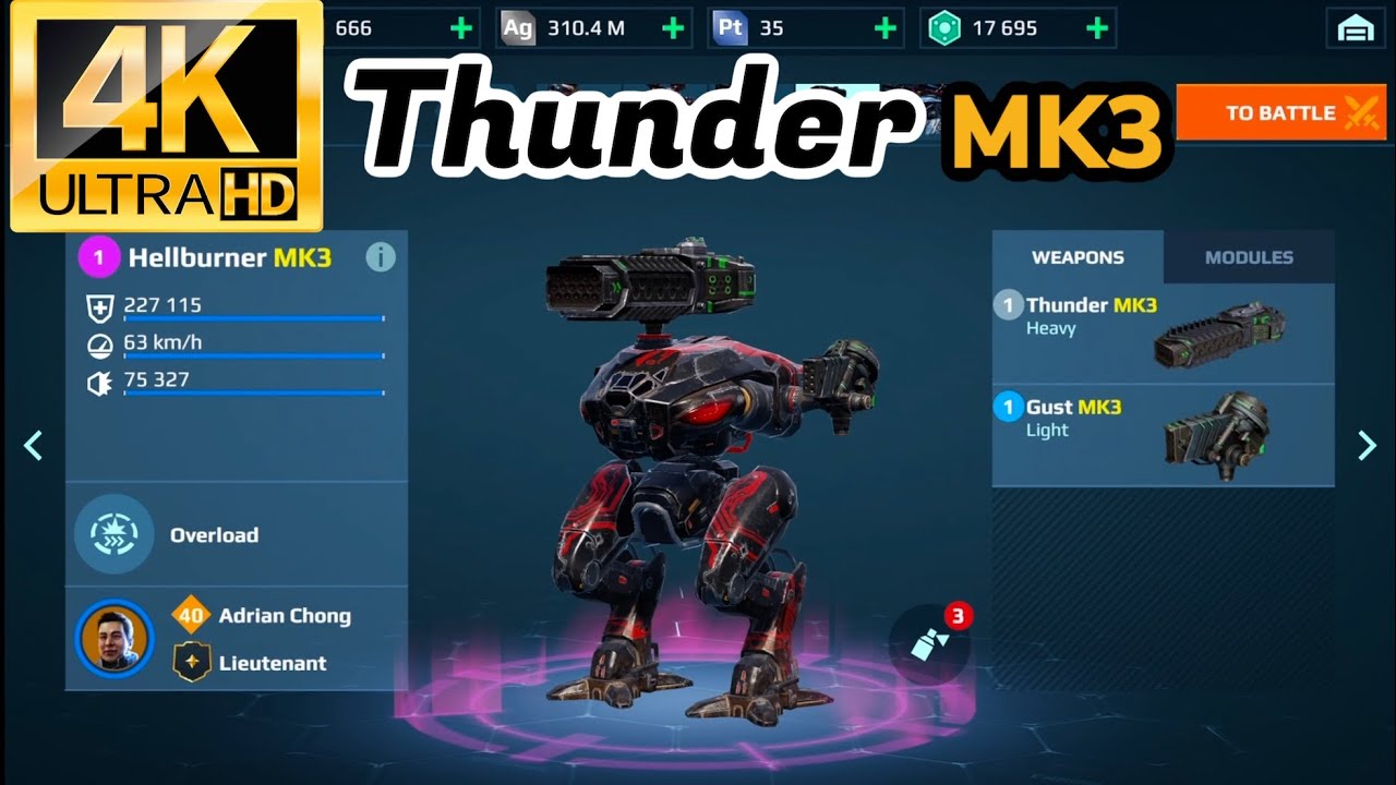 Hellburner Thunder 4K Ultra HD | trolling with 2 Hellburners | War Robots Gameplay
