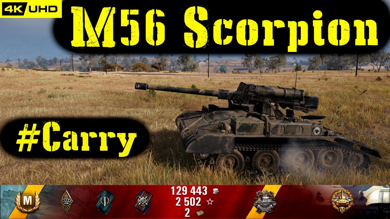 World of Tanks M56 Scorpion Replay - 4 Kills 3.4K DMG(Patch 1.6.1)