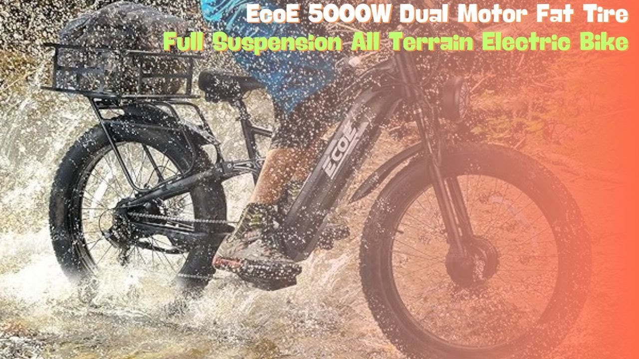 EcoE 5000W Dual Motor Fat Tire Full Suspension All Terrain Electric Bike