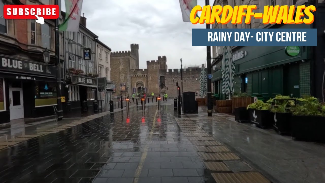 Queen Steet and St marry street- Rainy Day -Cardiff