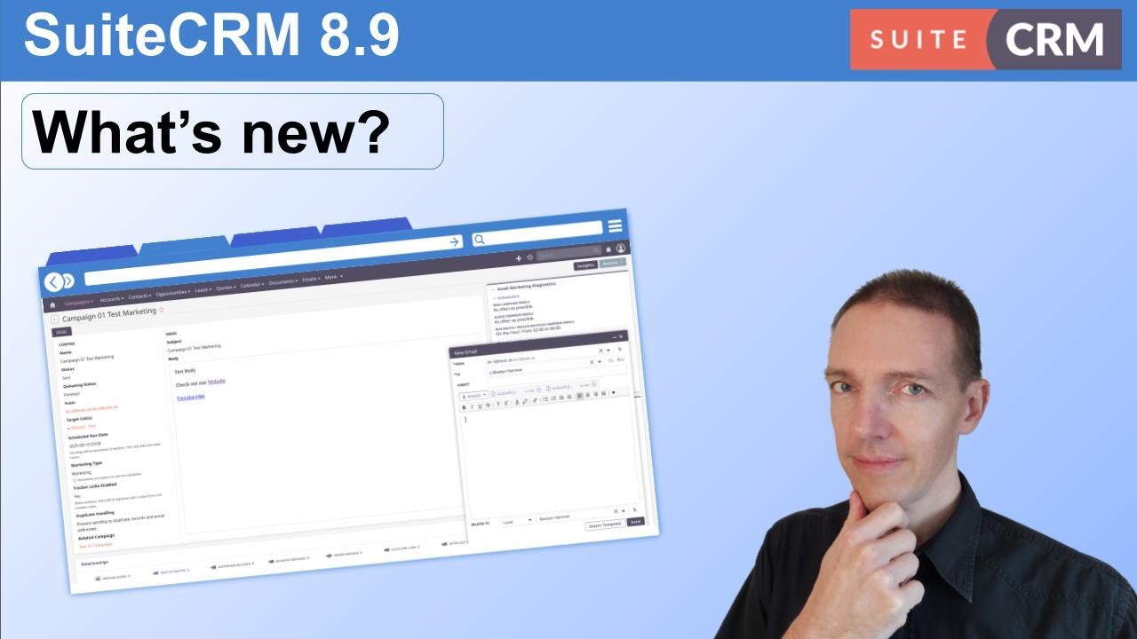 What's new in SuiteCRM 8.9? Campaigns, Emails, Fields and more new Features