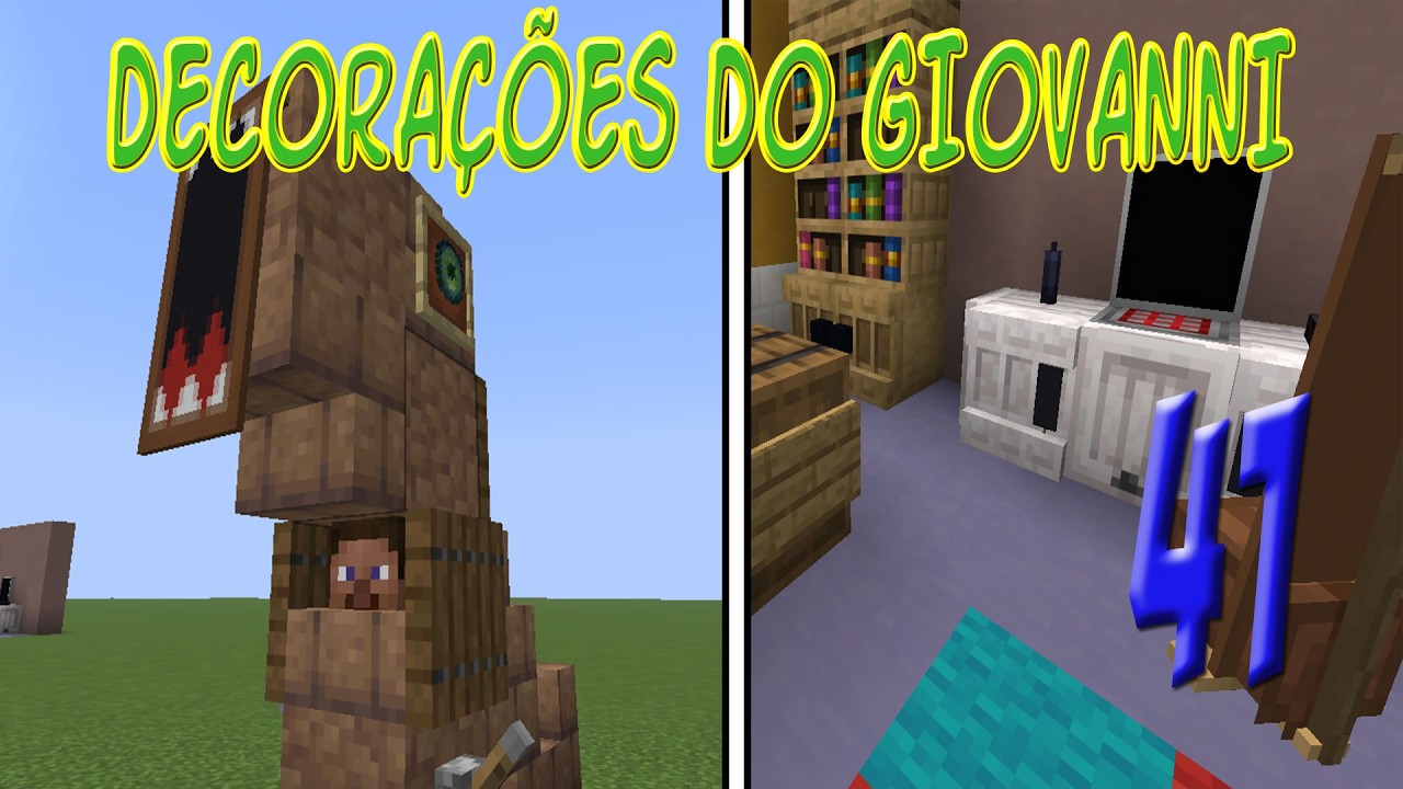Minecraft: Decorações do Giovanni. (EP.41)