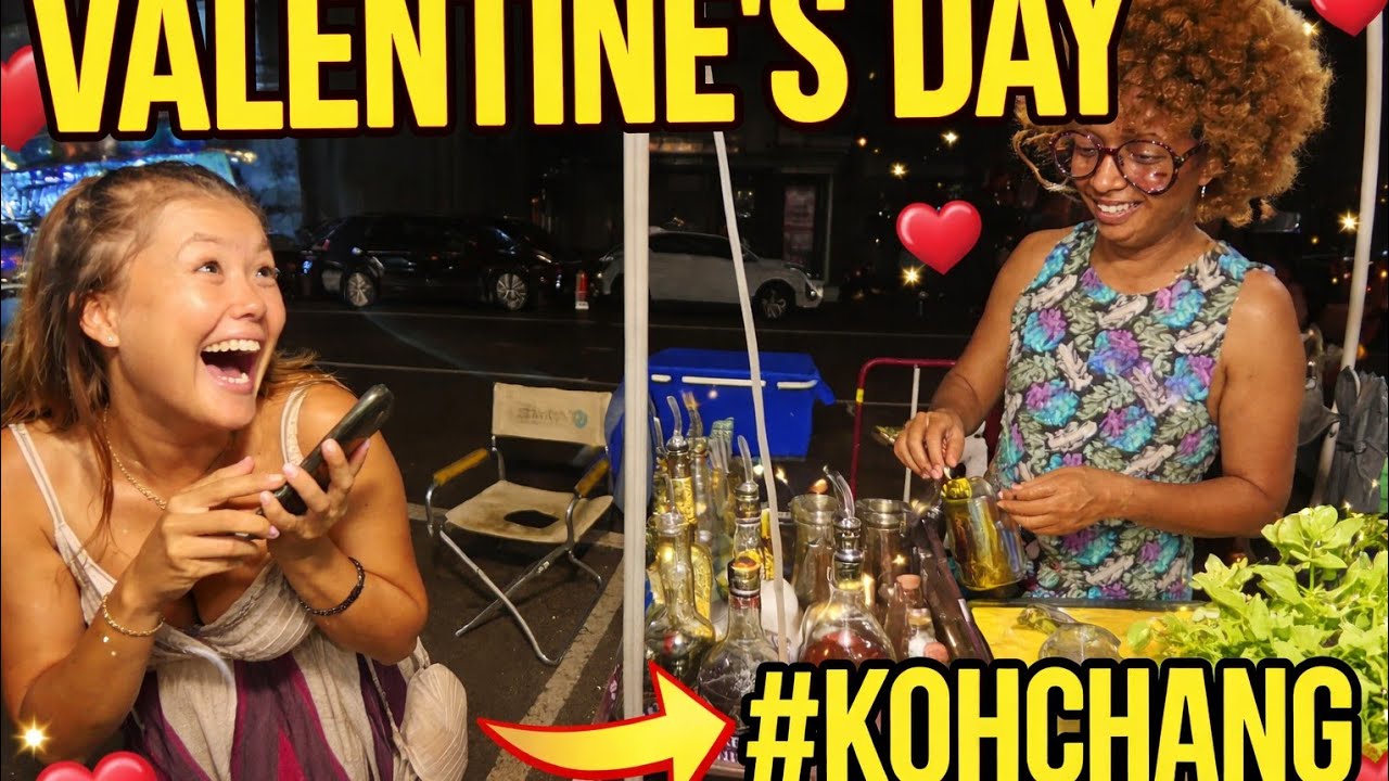 Valentine’s Day on Koh Chang 🌴 Fire Show, Street Food & Real Island Life