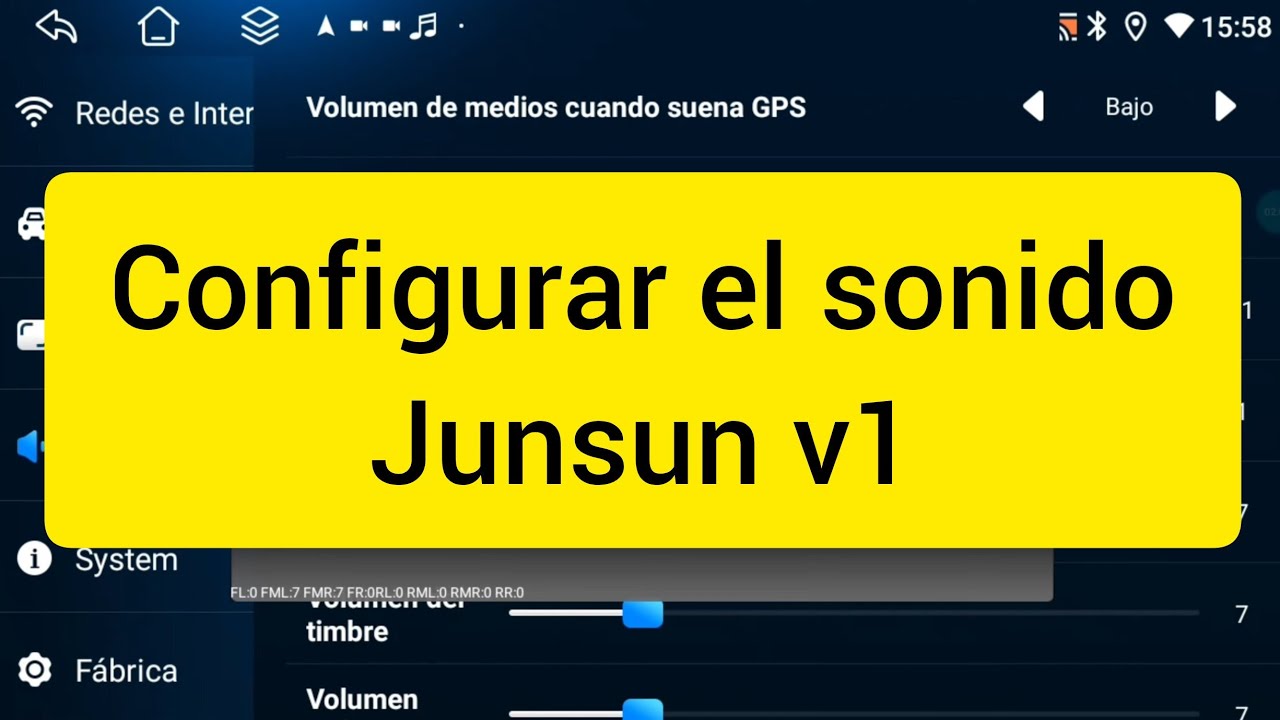 Настройте звук в меню Junsun V1 000000. Подпишитесь, это бесплатно! #junsun