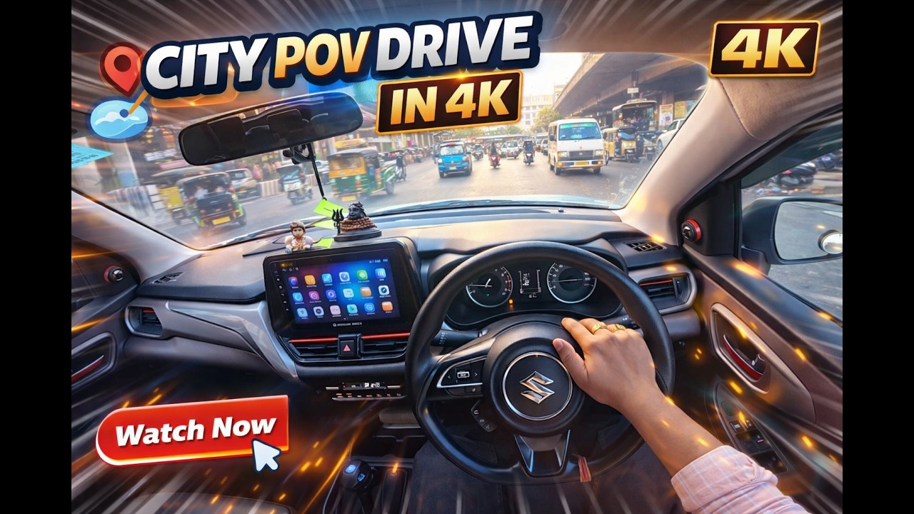Relaxing City Drive in 4k | Car POV City Driving #carpov #cardriving #citydrive #fronx #povdrive