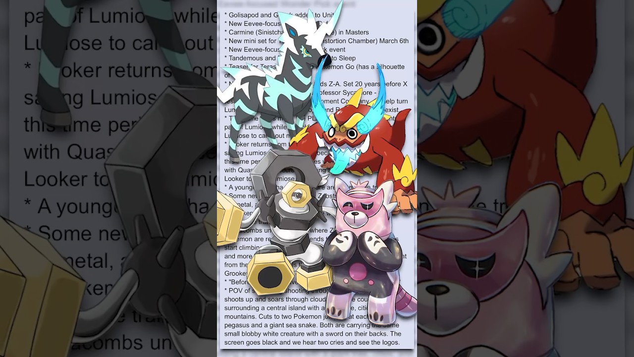 Pok&eacute;mon Legends ZA MEGA Rumor 👀
