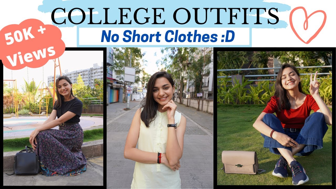 6 Modest Indian College Outfits ( No SHORT Clothes) | College Lookbook | Divisha Agrawal