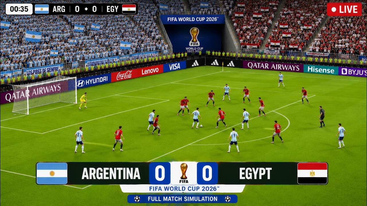 ARGENTINA VS EGYPT | FIFA World Cup 2026 | eFootball PES 2021 Full Gameplay Simulation