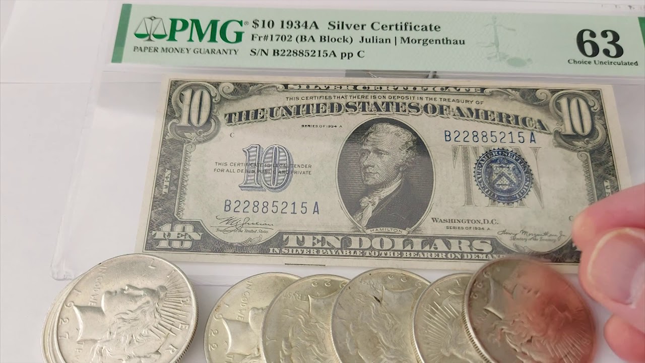 1934 U.S. $10 Silver Certificate
