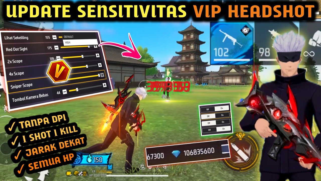 2026 VIRAL ( SENSI VIP FF AUTO HEADSHOT ) ⚙️🔓CARA SETTING SENSITIVITAS FF AUTO HEADSHOT & SETTING