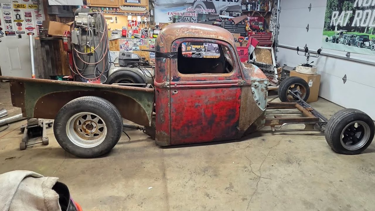 Did some trading with Cobbled Chaos for a 46 Ford #ratrod #project 