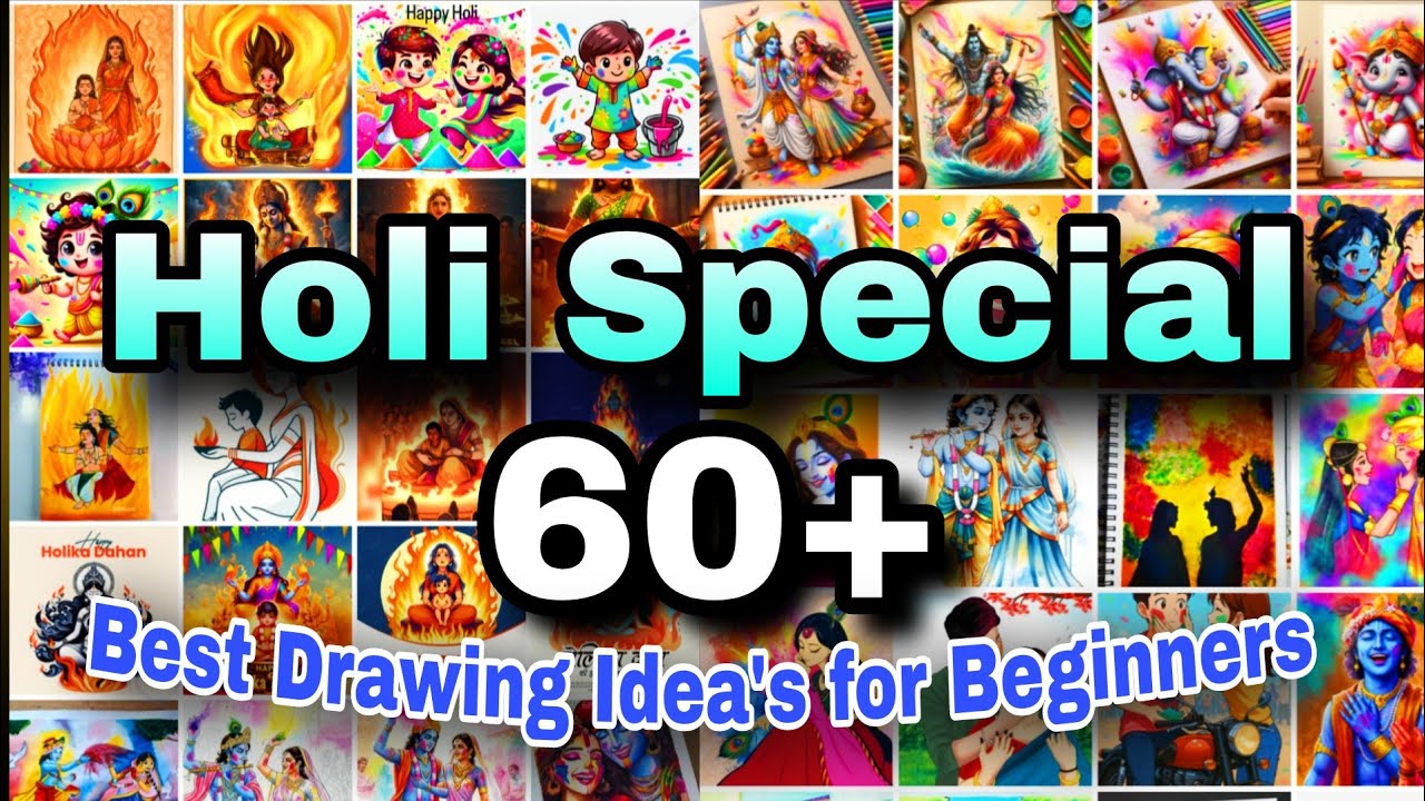 🤩holi drawing|easy holi drawing|holi drawing easy|holi special drawing||siyaram's art|🖌️