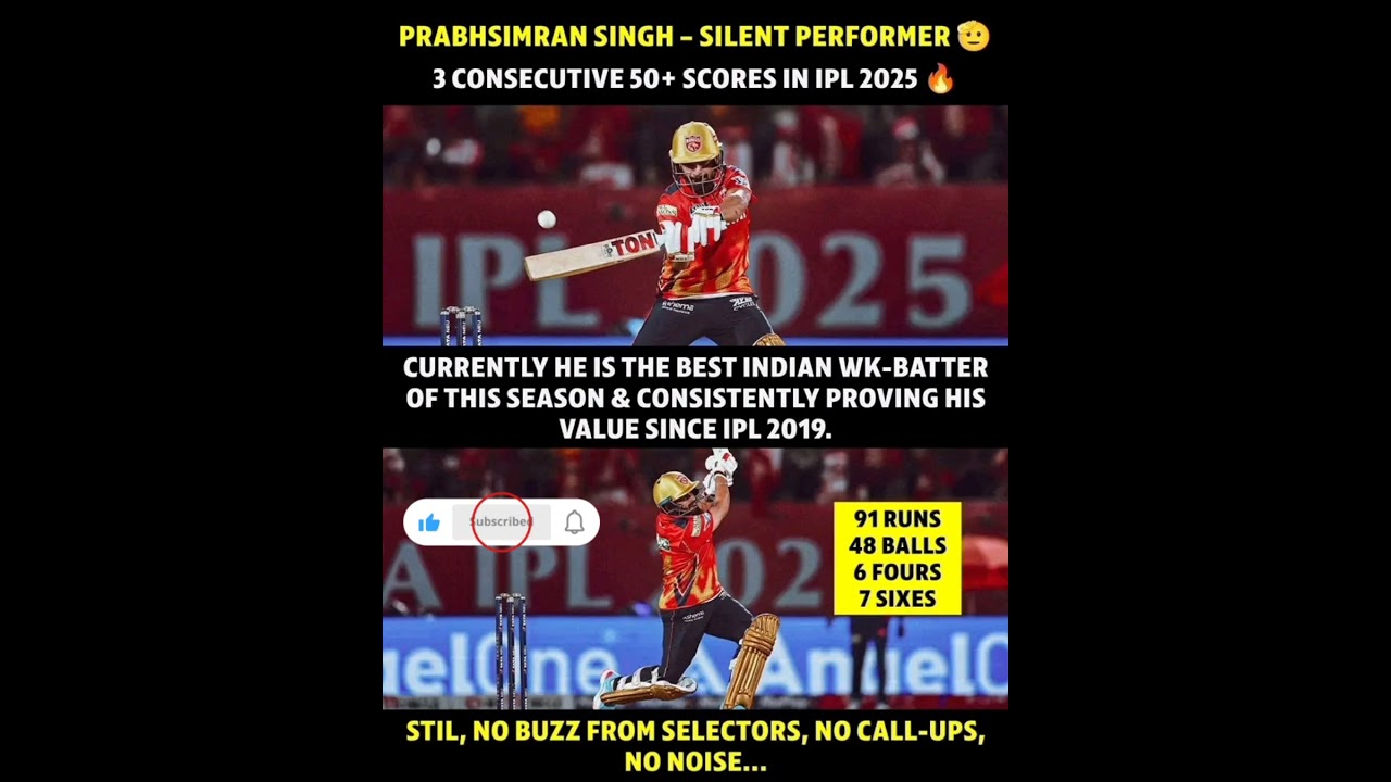 Prabhsimran Singh Badly Missed A 100 By Just 9 Runs 😥