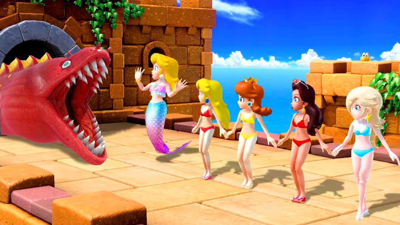 【スーパーマリオパーティ】 すべてのミニゲームチャレンジ マーメイド ピーチ