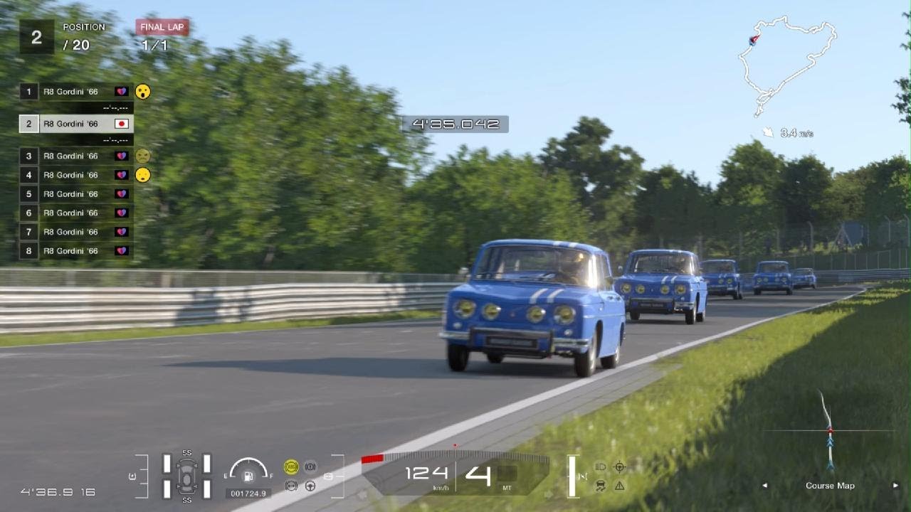 PS5【GT7】Renault R8 Gordini '66:850kg:Nürburgring:GT Sophy: #GT7 #PS5