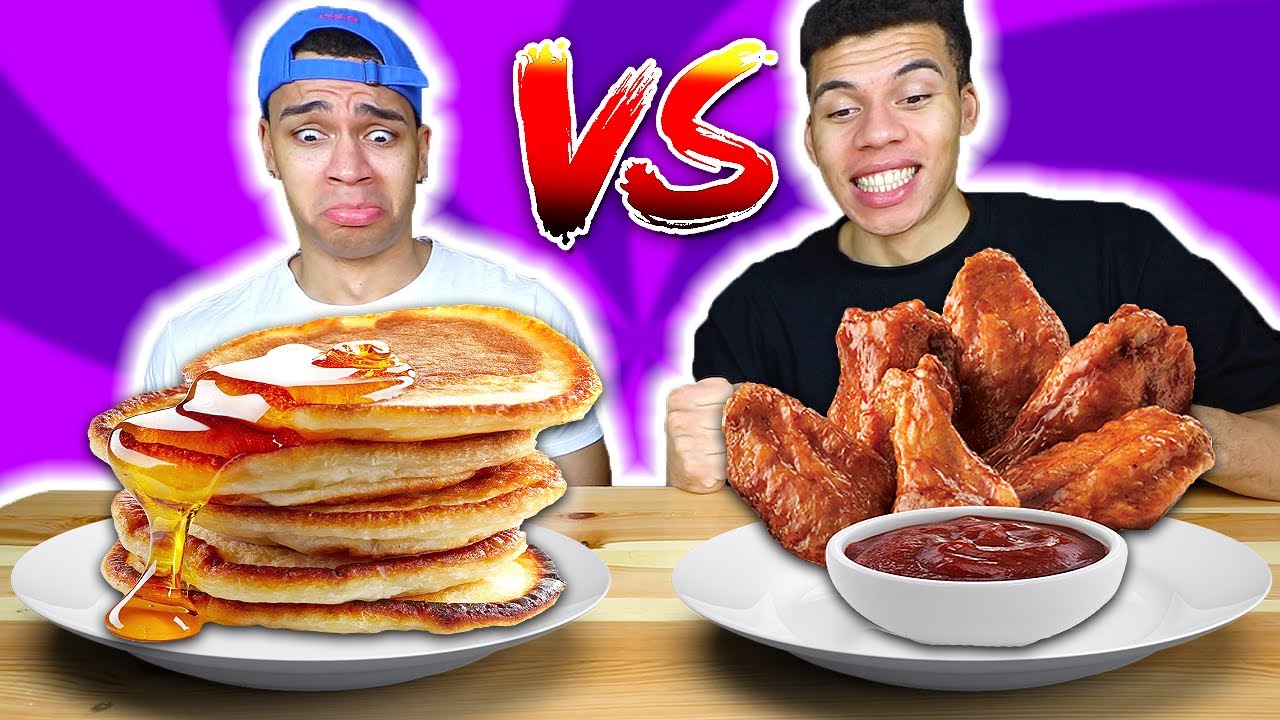 FRÜHSTÜCK VS MITTAGESSEN CHALLENGE !!! | Kelvin und Marvin
