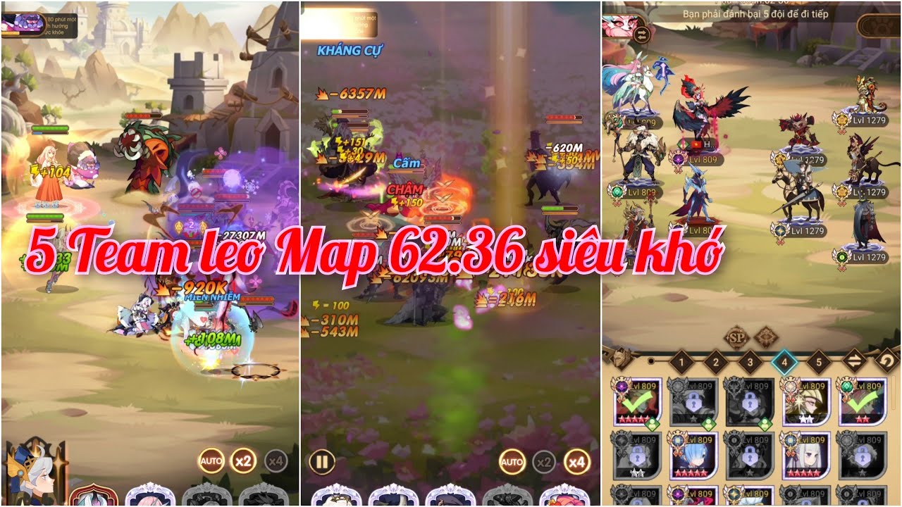 Afk Arena | Giới thiệu 5 Team leo map 62.36 siêu khó | Thánh Địa Afk