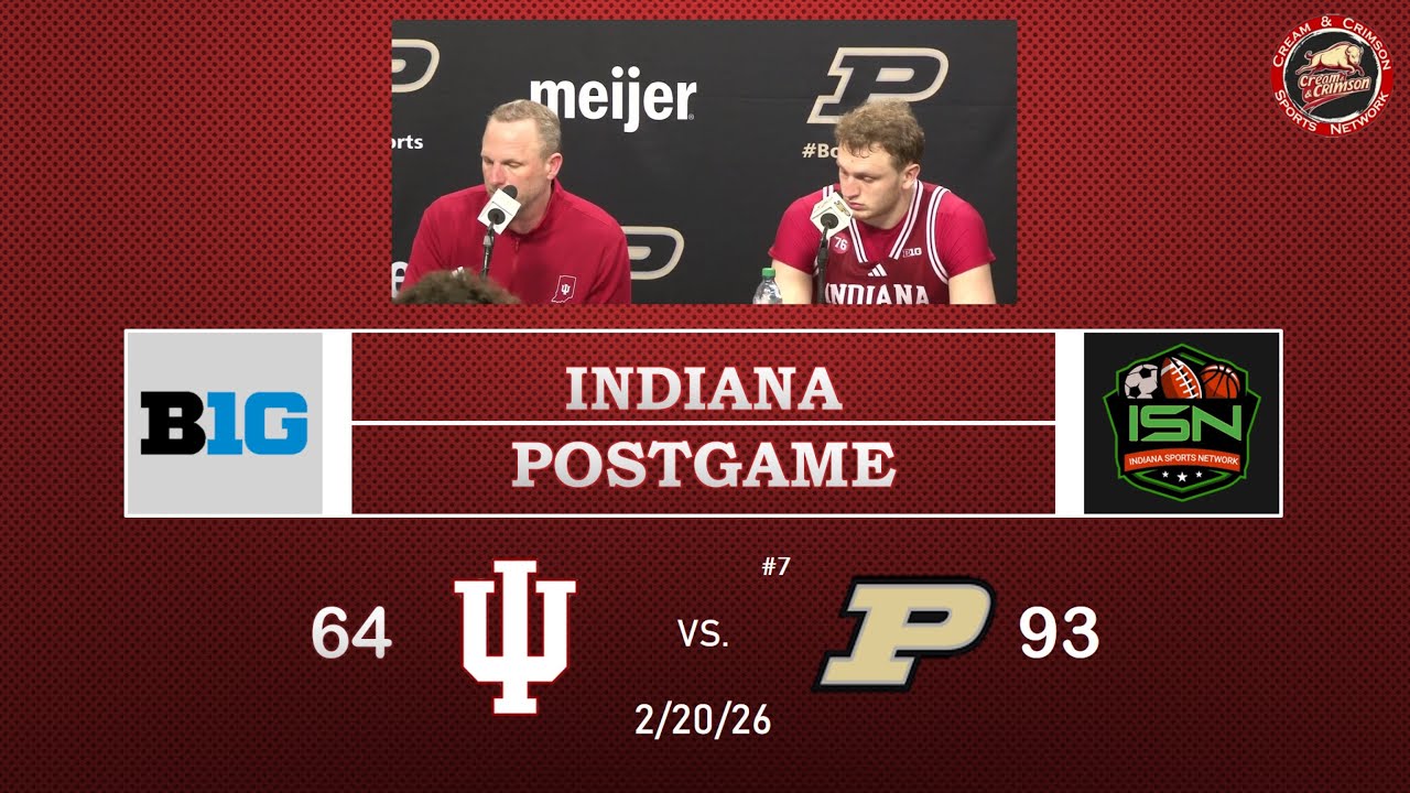 Indiana Post Game Press Conference After 93-64 Loss @ #7 Purdue