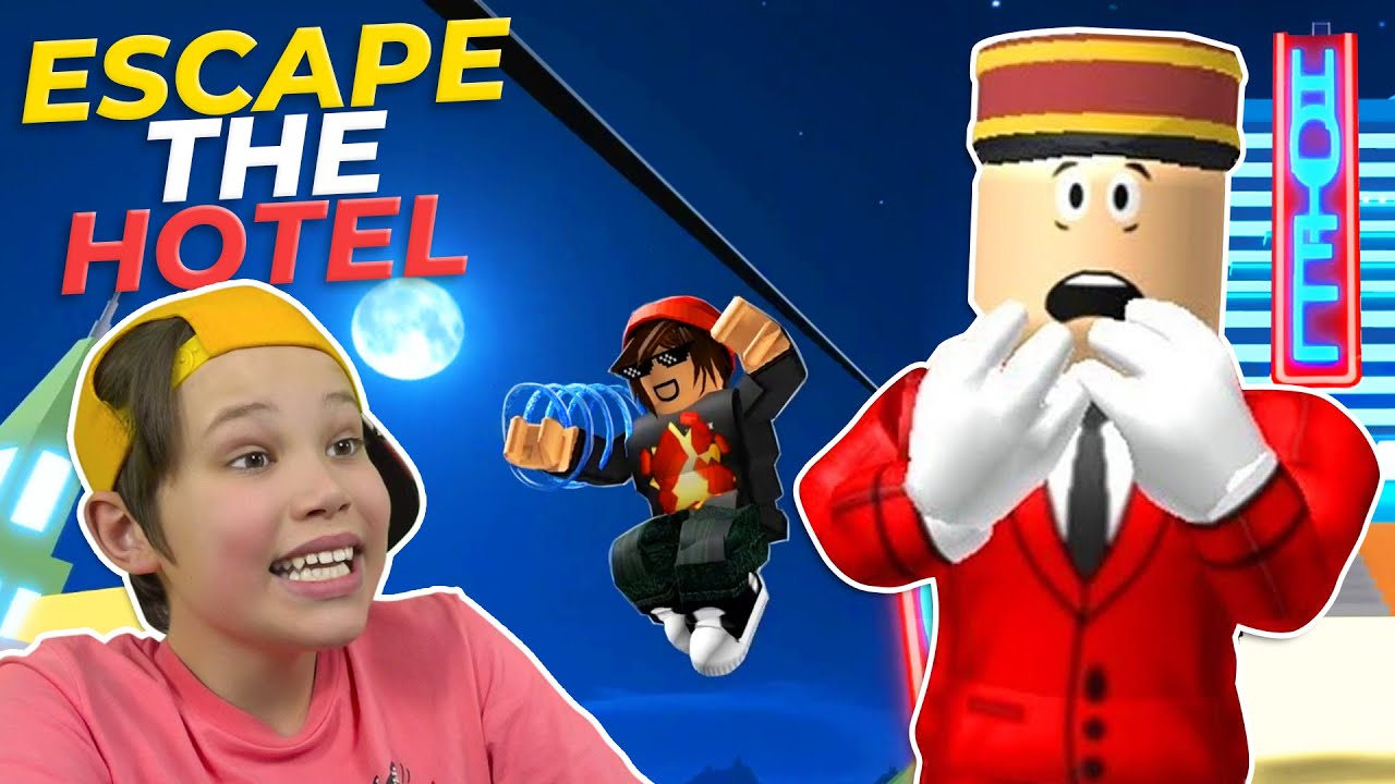 i got STUCK IN THE ELEVATOR in escape the hotel roblox