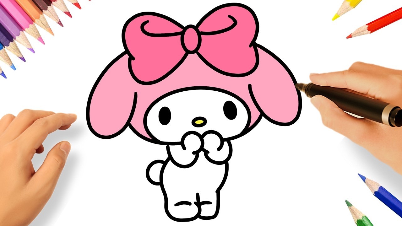 HOW TO DRAW MY MELODY EASY 🎀 |  SANRIO