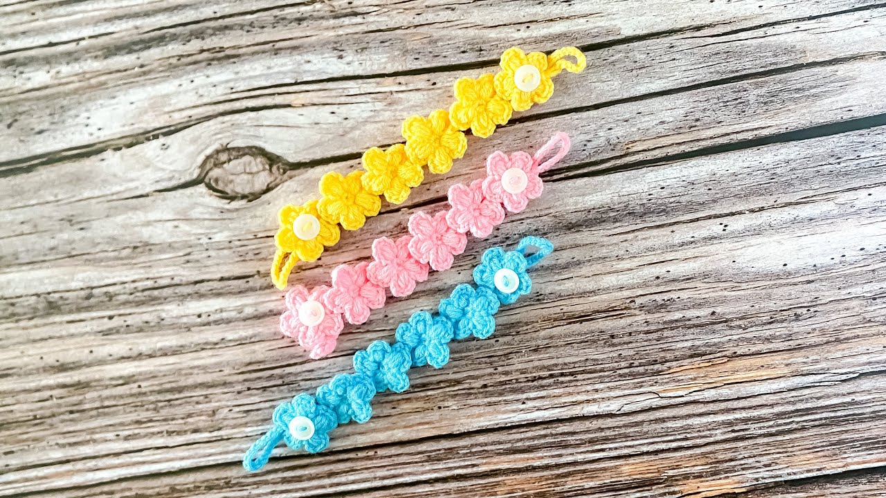 Crochet Flower Face Mask Adapter / Extender / Ears Saver 鉤針花花口罩用護耳扣 🌸 - Easy For Beginners