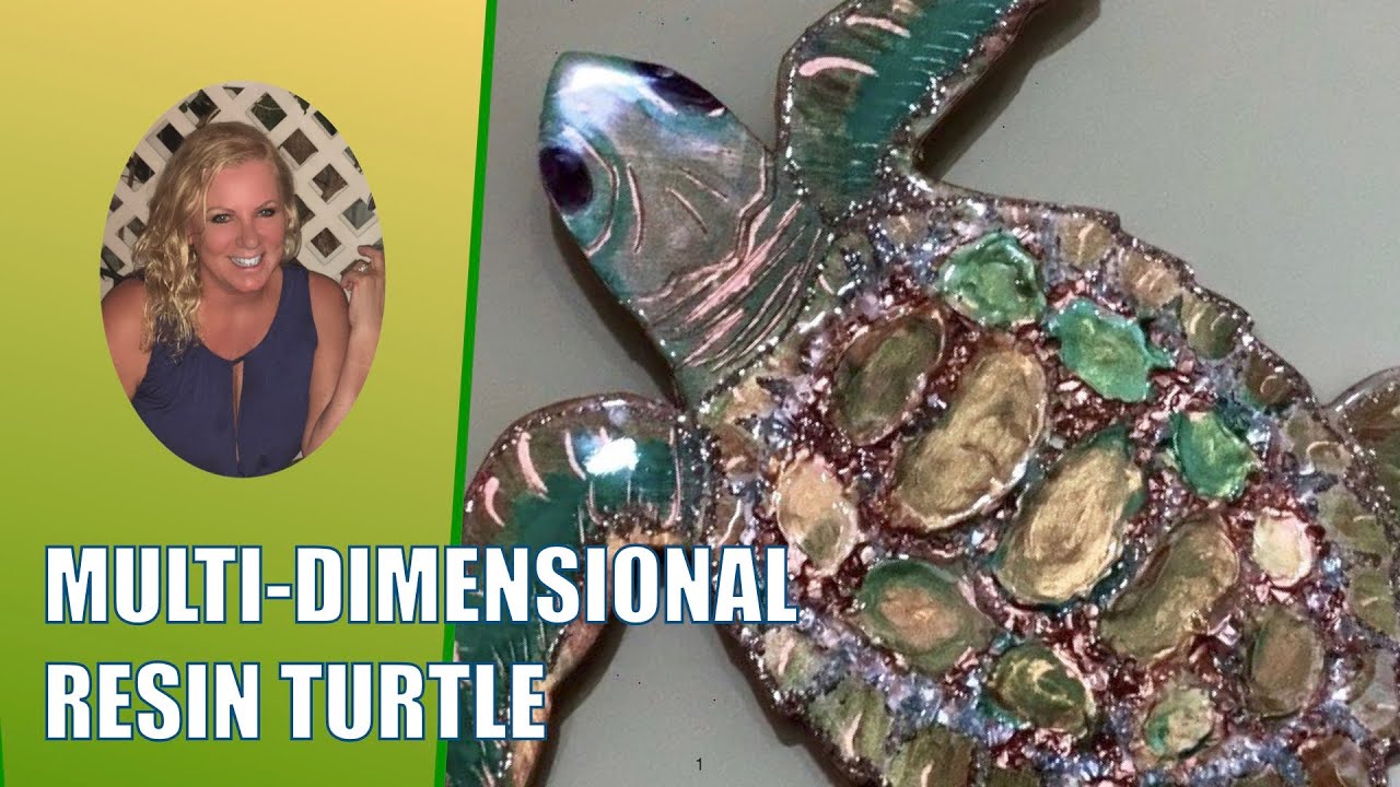 (123) GLAM RESIN TURTLE WALL HANGING